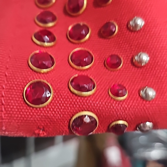 Prada Canapa Pink Studded Bag - Picture 5 of 10